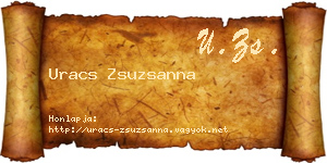 Uracs Zsuzsanna névjegykártya